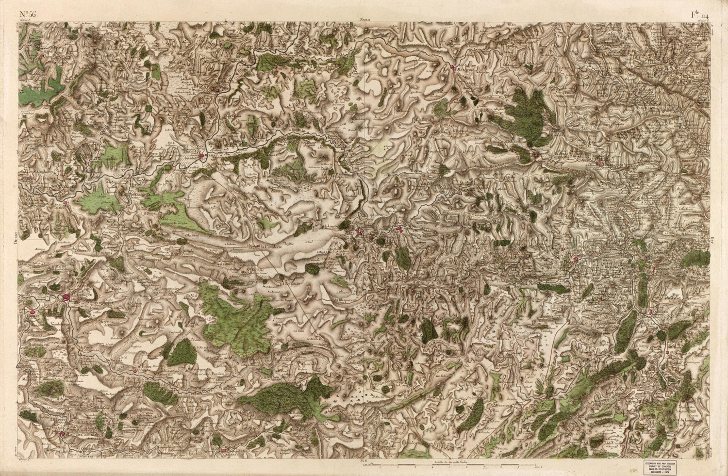 This old map of Image 58 from Carte De France from 1756 was created by  Société De La Carte De France in 1756