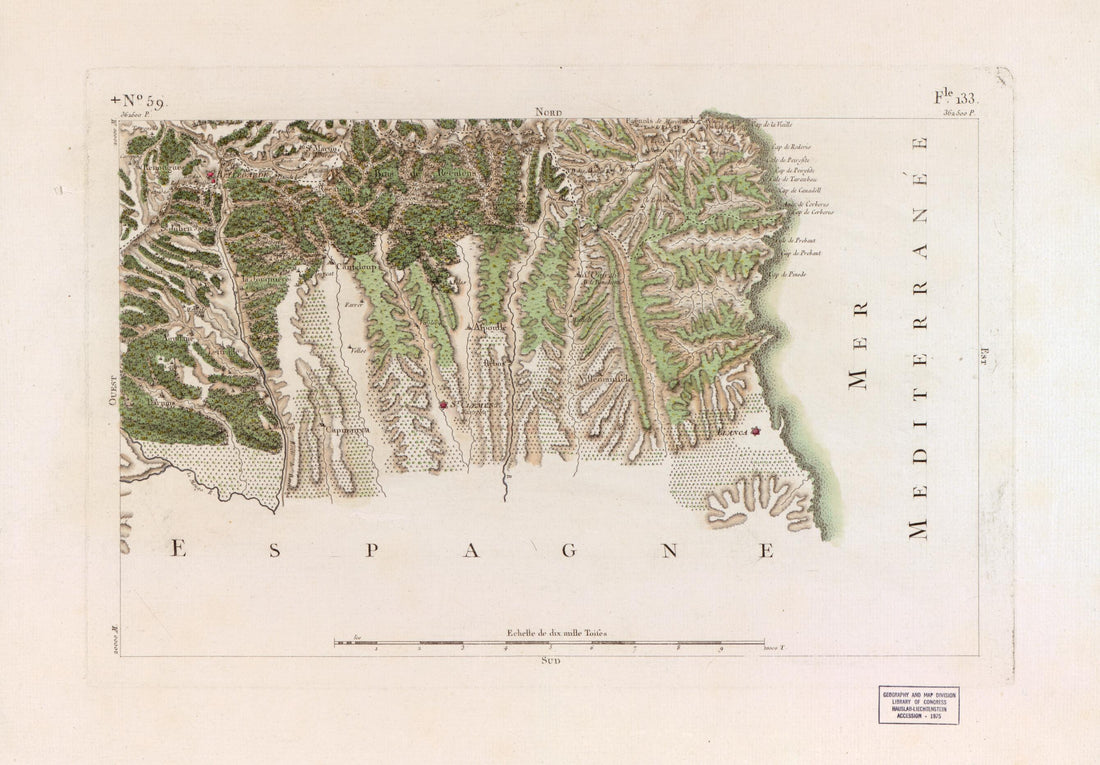 This old map of Image 62 from Carte De France from 1756 was created by  Société De La Carte De France in 1756