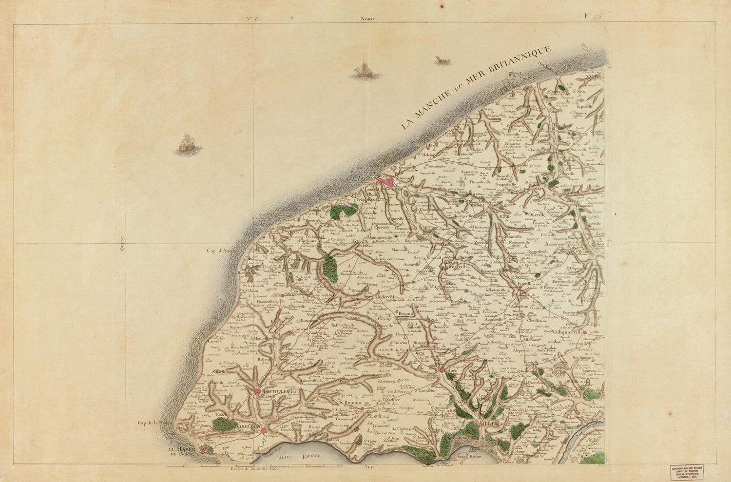 This old map of Image 63 from Carte De France from 1756 was created by  Société De La Carte De France in 1756