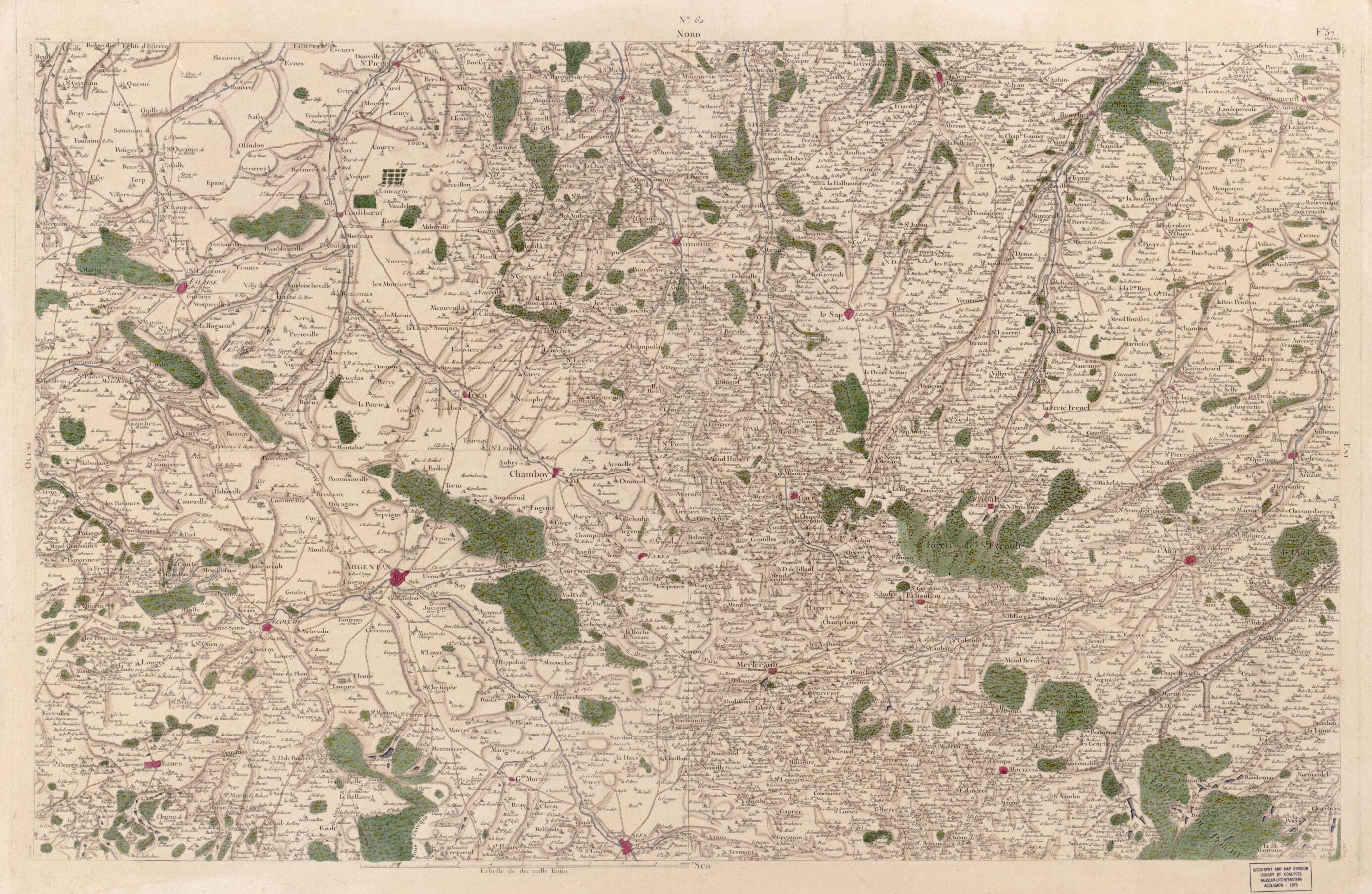 This old map of Image 65 from Carte De France from 1756 was created by  Société De La Carte De France in 1756