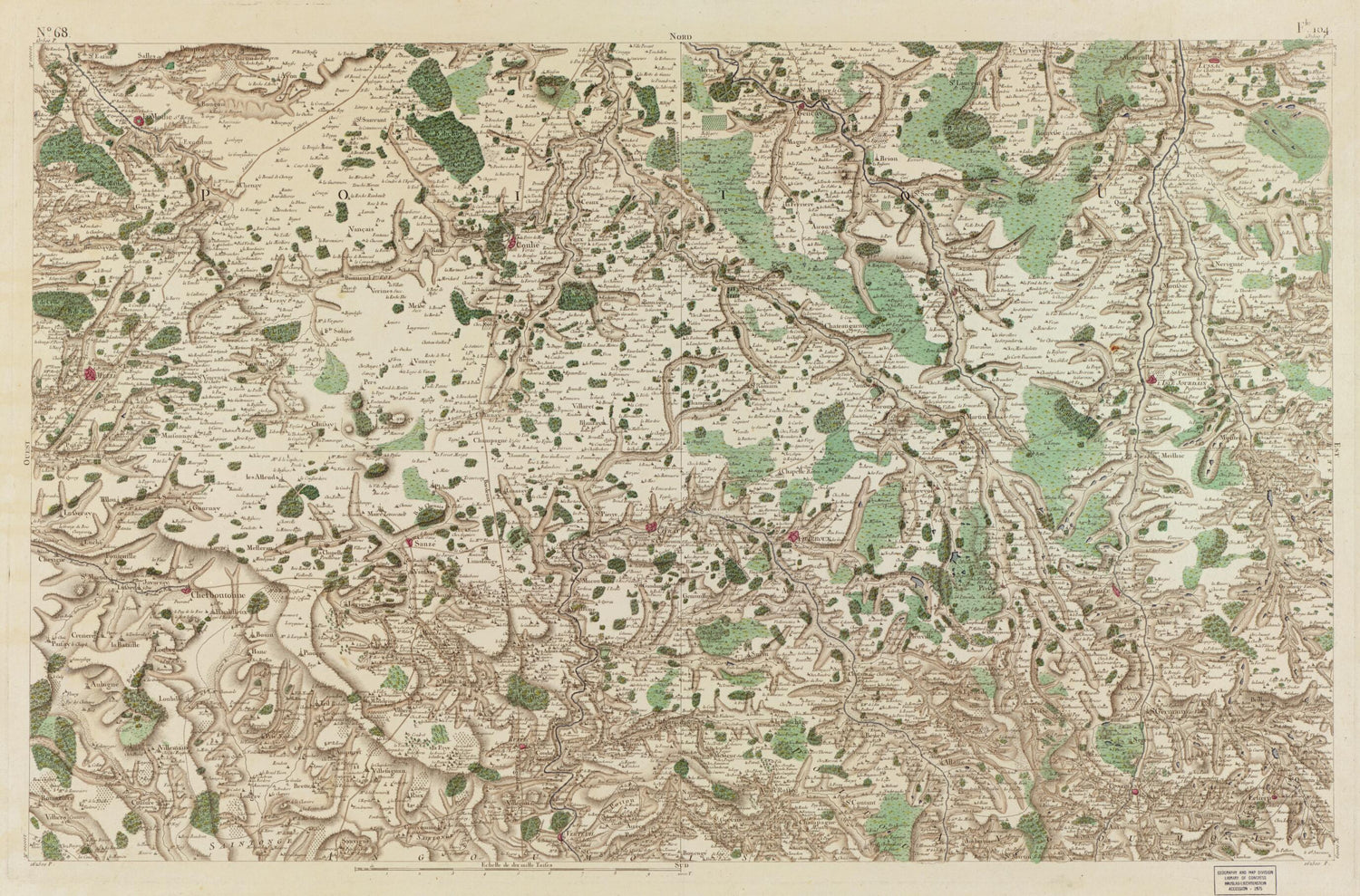 This old map of Image 71 from Carte De France from 1756 was created by  Société De La Carte De France in 1756