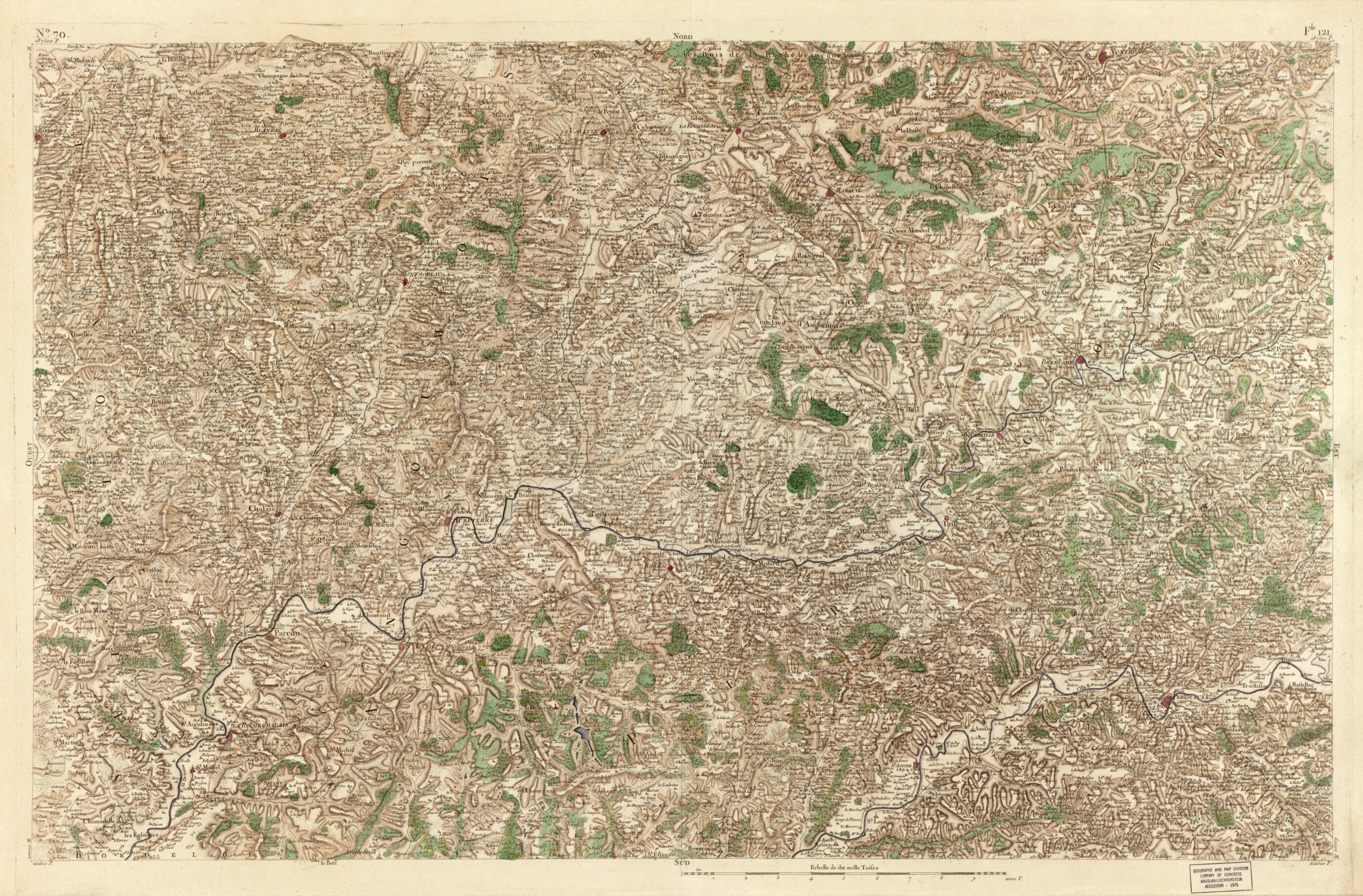 This old map of Image 73 from Carte De France from 1756 was created by  Société De La Carte De France in 1756