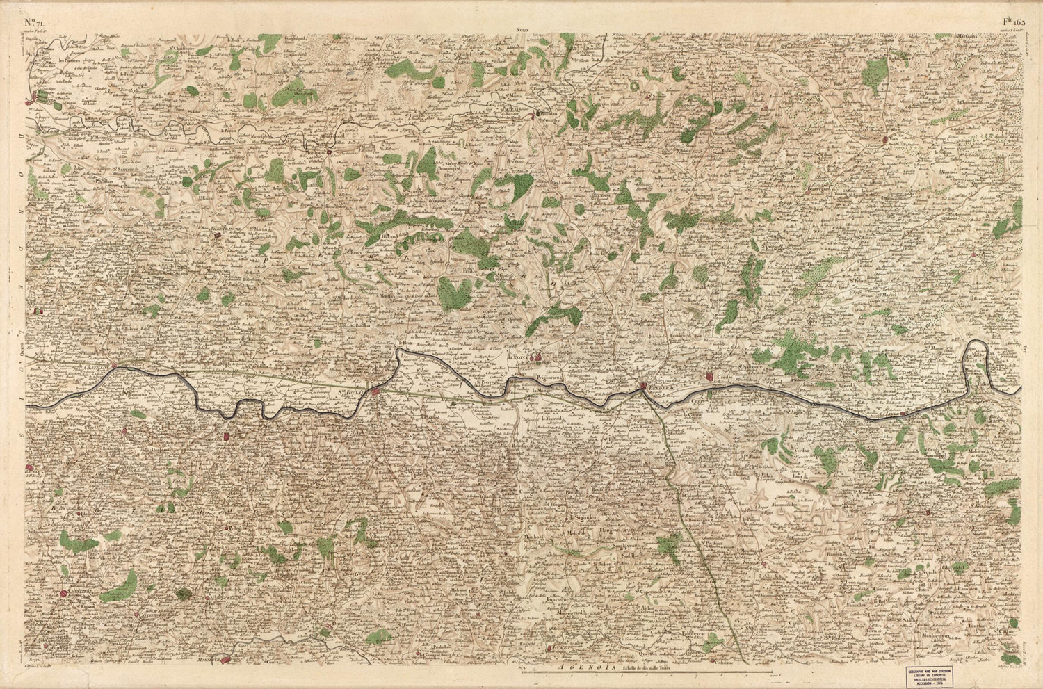 This old map of Image 74 from Carte De France from 1756 was created by  Société De La Carte De France in 1756