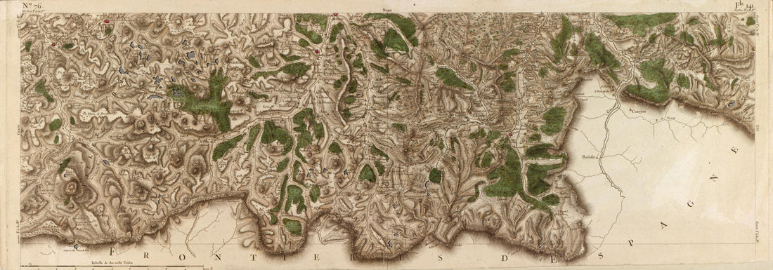 This old map of Image 79 from Carte De France from 1756 was created by  Société De La Carte De France in 1756