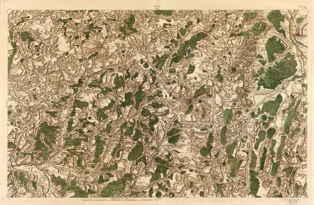 This old map of Image 88 from Carte De France from 1756 was created by  Société De La Carte De France in 1756