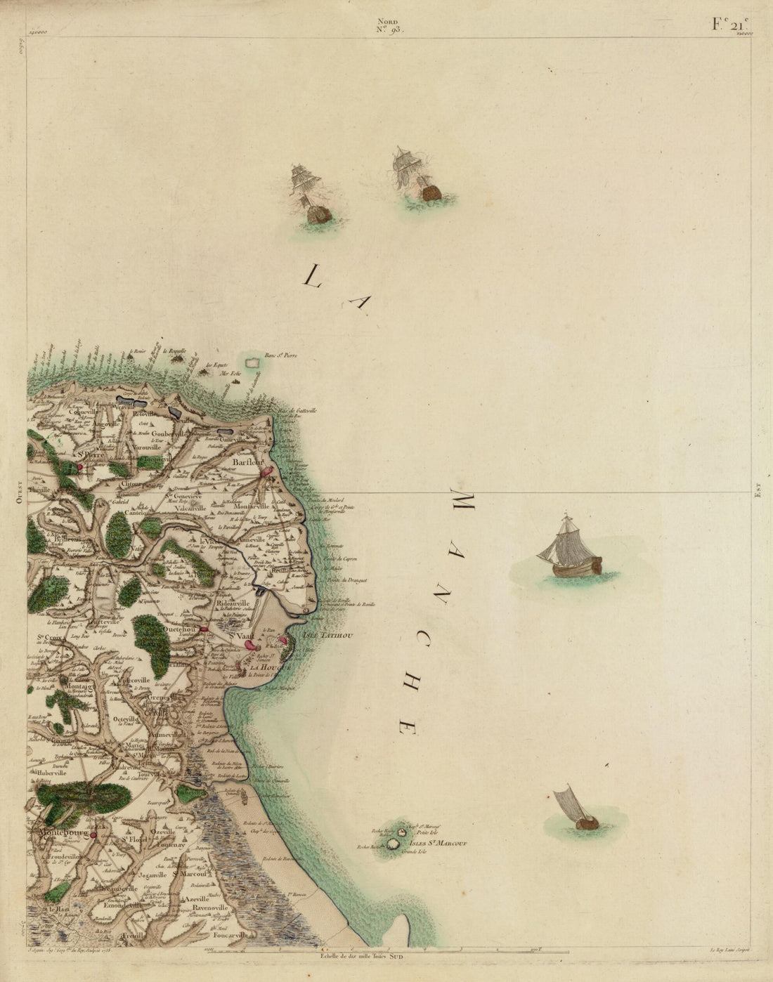 This old map of Image 96 from Carte De France from 1756 was created by  Société De La Carte De France in 1756