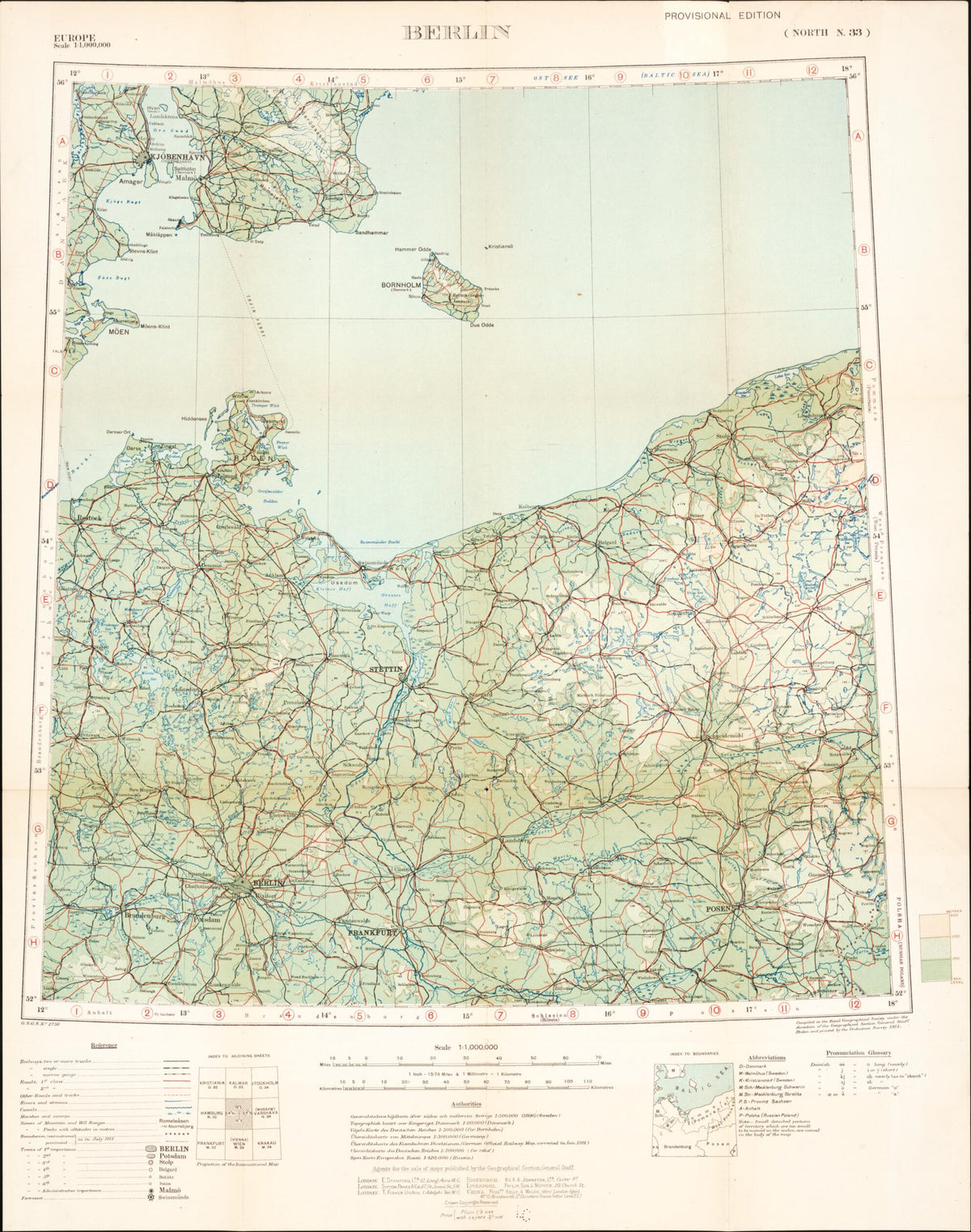 Berlin from Maps of Poland 1919 by Relic Map Company