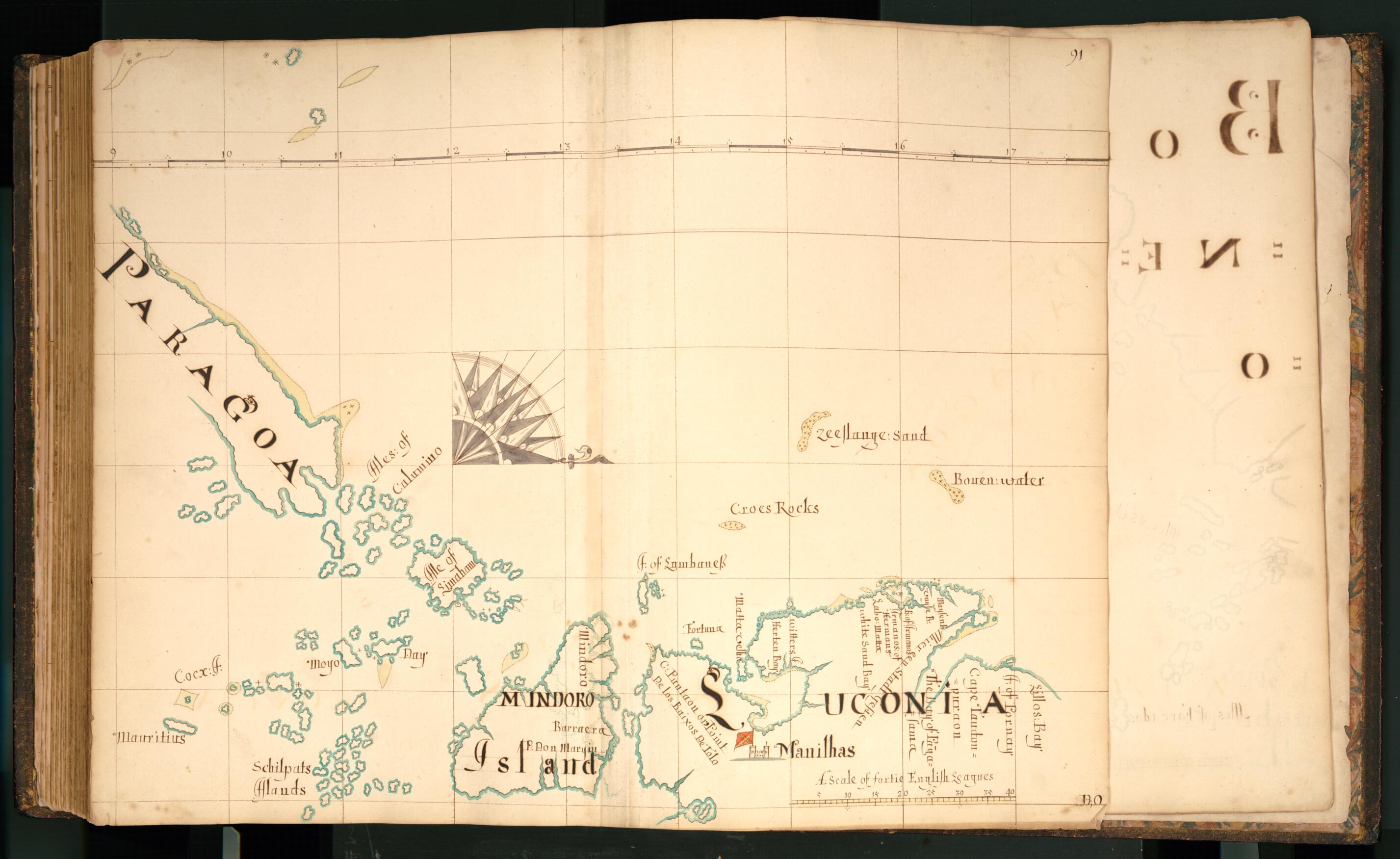 This old map of 91) Paragoa, Mindoro Island, Luconia from Buccaneer Atlas from 1690 was created by William Hacke in 1690