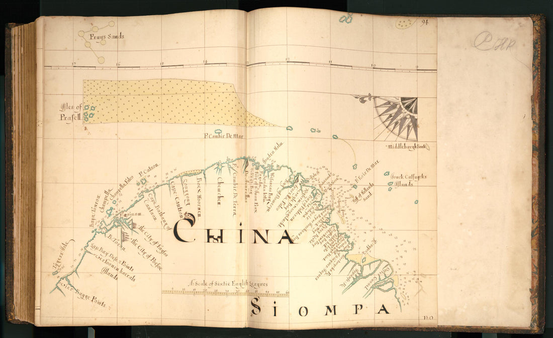 This old map of 94) China, Siompa from Buccaneer Atlas from 1690 was created by William Hacke in 1690