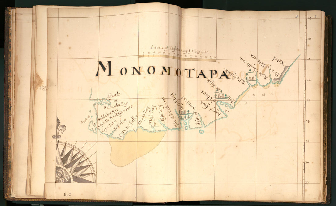 This old map of 3) Monomotapa from Buccaneer Atlas from 1690 was created by William Hacke in 1690