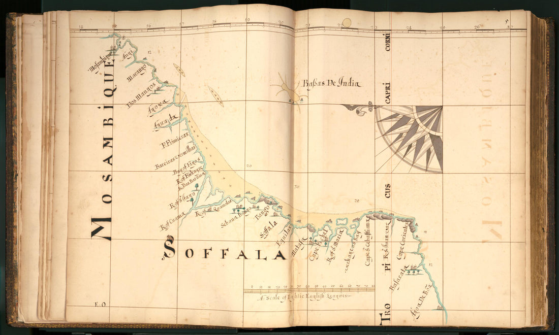 This old map of 5) Mosambique, Soffala from Buccaneer Atlas from 1690 was created by William Hacke in 1690