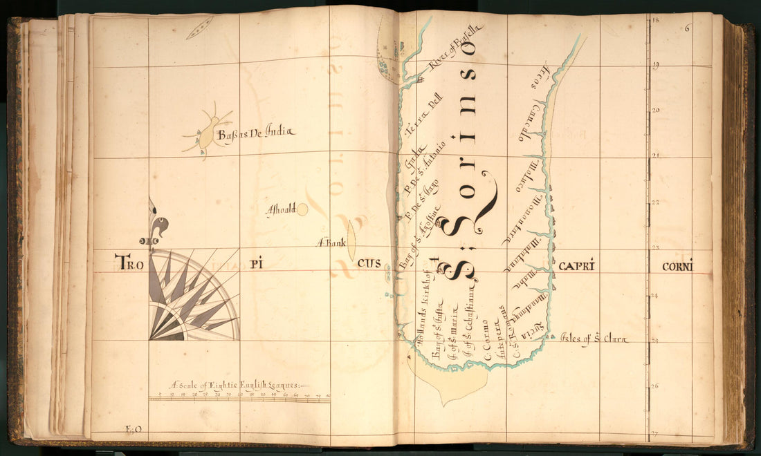 This old map of 6) S. Lorinso from Buccaneer Atlas from 1690 was created by William Hacke in 1690