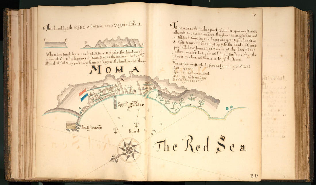 This old map of 15) Moha, the Red Sea from Buccaneer Atlas from 1690 was created by William Hacke in 1690