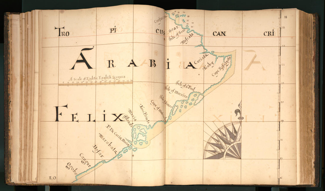 This old map of 18) Arabia, Felix from Buccaneer Atlas from 1690 was created by William Hacke in 1690