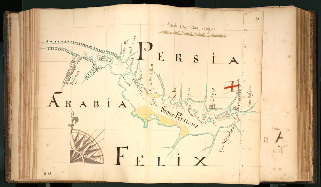 This old map of 19) Persia, Arabia, Felix from Buccaneer Atlas from 1690 was created by William Hacke in 1690