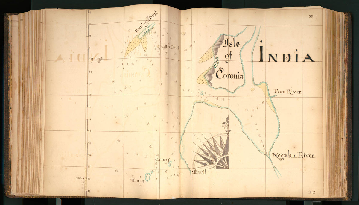 33) Isle Coronia, India from Buccaneer Atlas 1690 by Relic Map Company