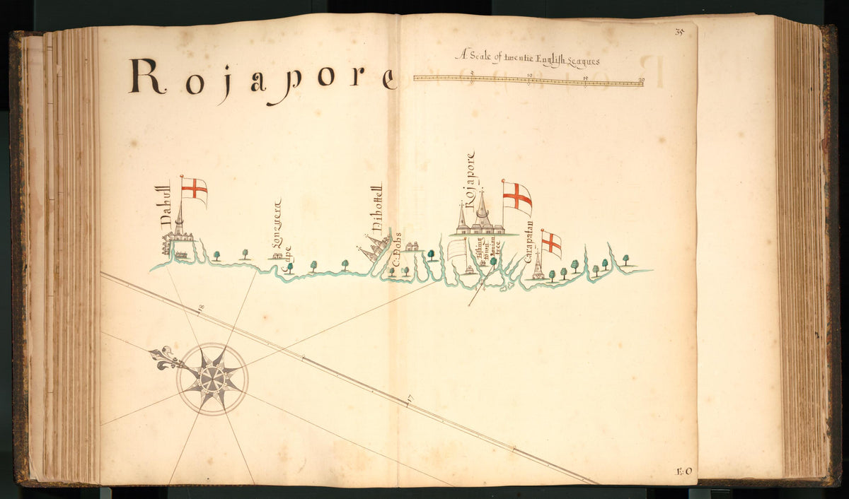 35) Rojapore from Buccaneer Atlas 1690 by Relic Map Company