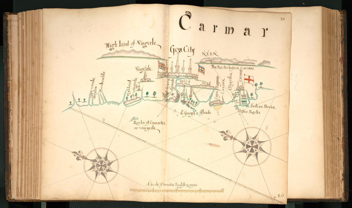 36) Carwar from Buccaneer Atlas 1690 by Relic Map Company