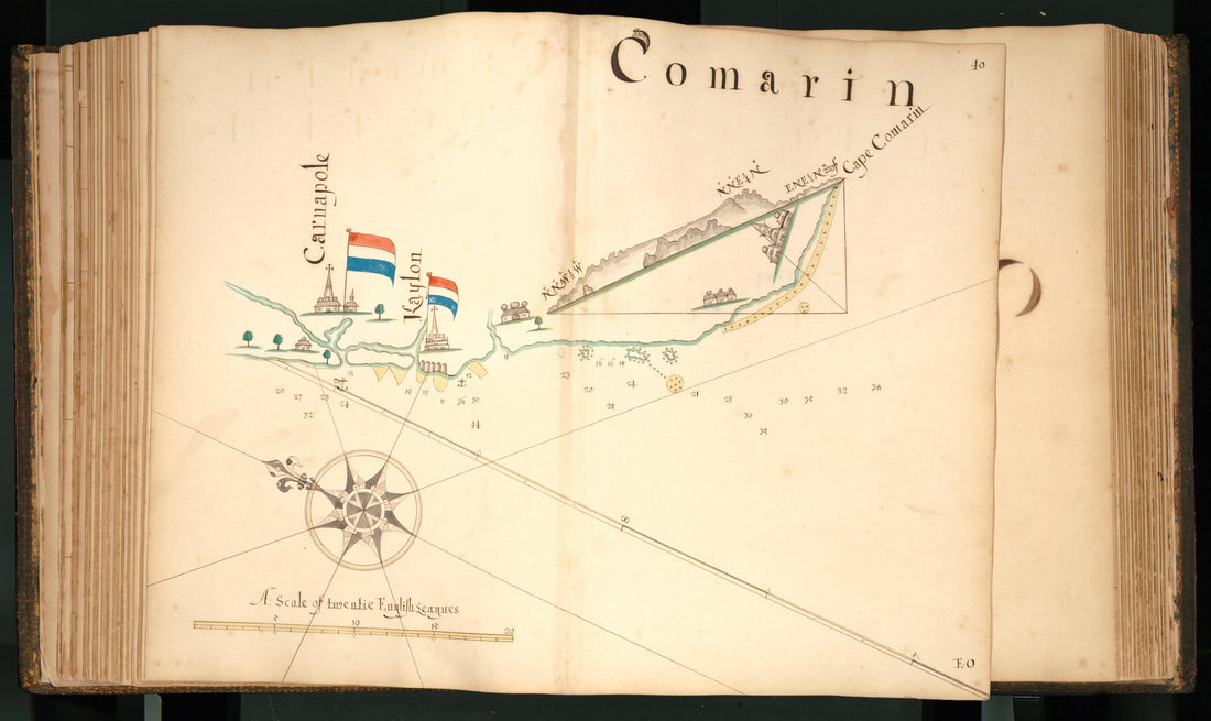 This old map of 40) Comarin from Buccaneer Atlas from 1690 was created by William Hacke in 1690