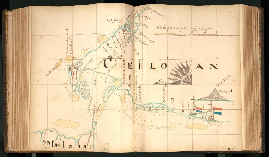This old map of 42) Ceiloan from Buccaneer Atlas from 1690 was created by William Hacke in 1690