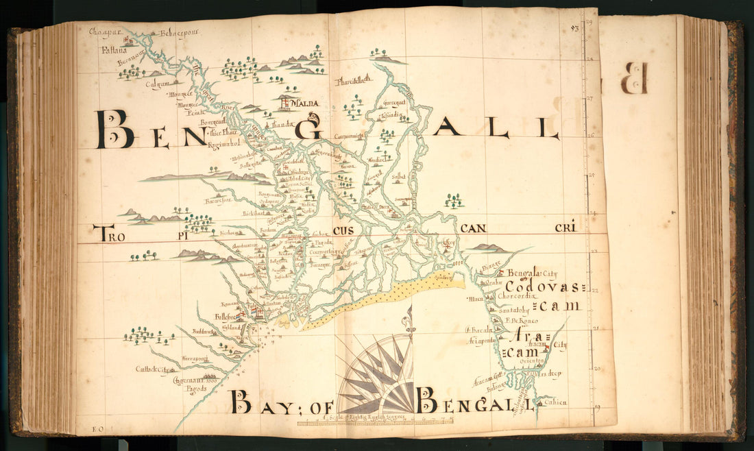 This old map of 53) Bengall, Bay of Bengall from Buccaneer Atlas from 1690 was created by William Hacke in 1690