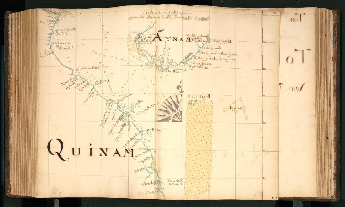 This old map of 62) Quinam, Aynam from Buccaneer Atlas from 1690 was created by William Hacke in 1690