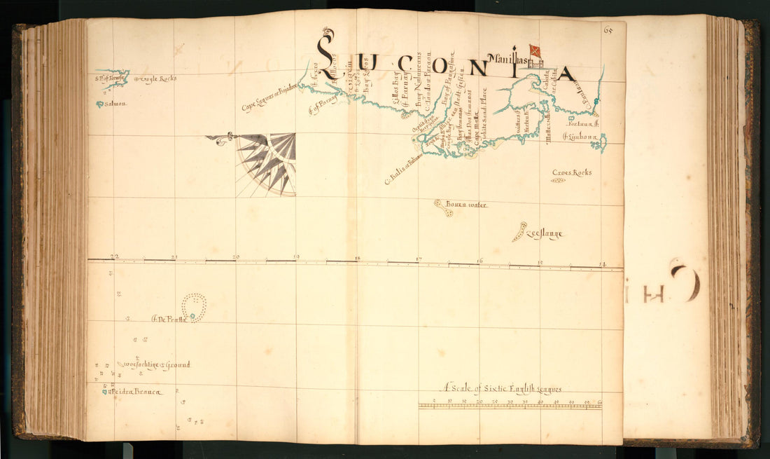 This old map of 65) Luconia from Buccaneer Atlas from 1690 was created by William Hacke in 1690