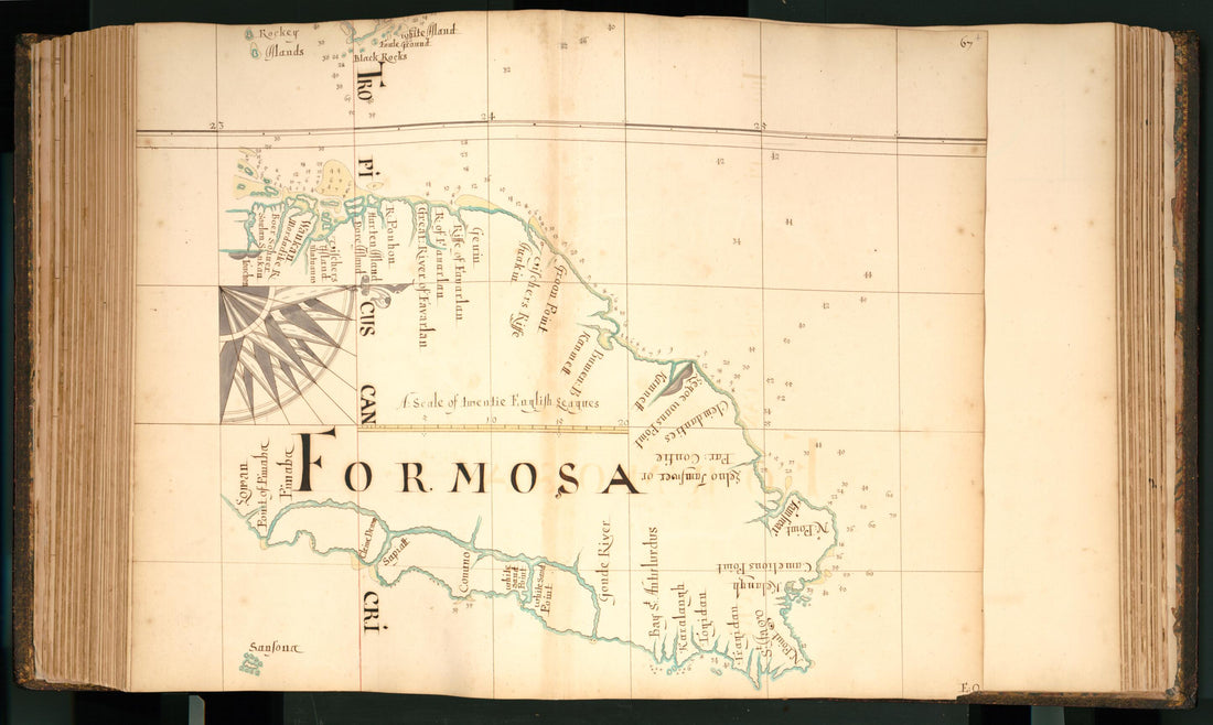 This old map of 67) Formosa from Buccaneer Atlas from 1690 was created by William Hacke in 1690