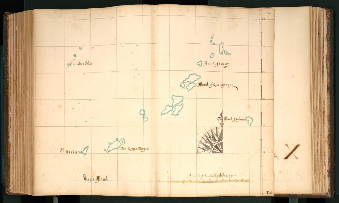 This old map of 70) Islands from Buccaneer Atlas from 1690 was created by William Hacke in 1690