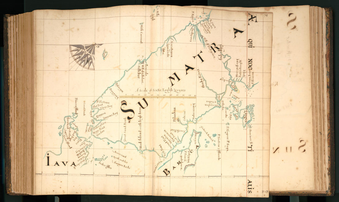 This old map of 75) Java, Sumatra from Buccaneer Atlas from 1690 was created by William Hacke in 1690