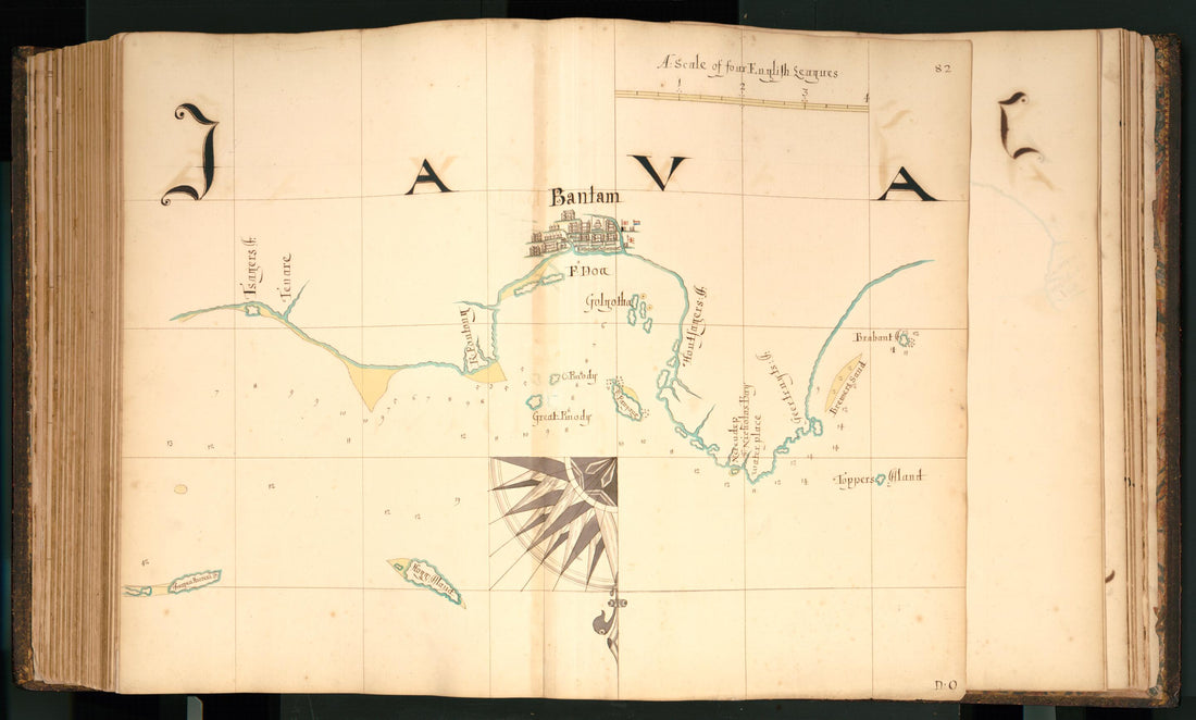 This old map of 82) Java from Buccaneer Atlas from 1690 was created by William Hacke in 1690