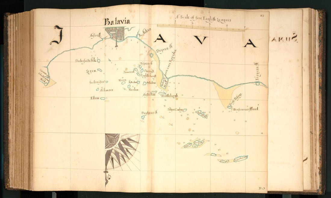 This old map of 83) Java from Buccaneer Atlas from 1690 was created by William Hacke in 1690