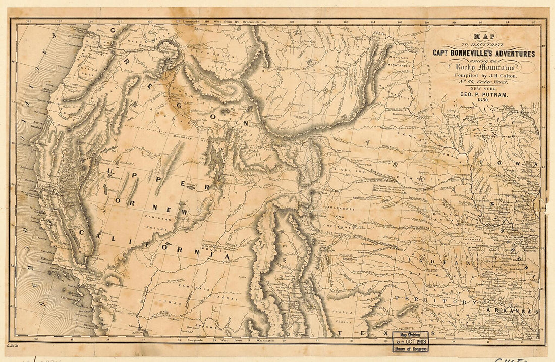 This old map of Map to Illustrate Capt. Bonneville&