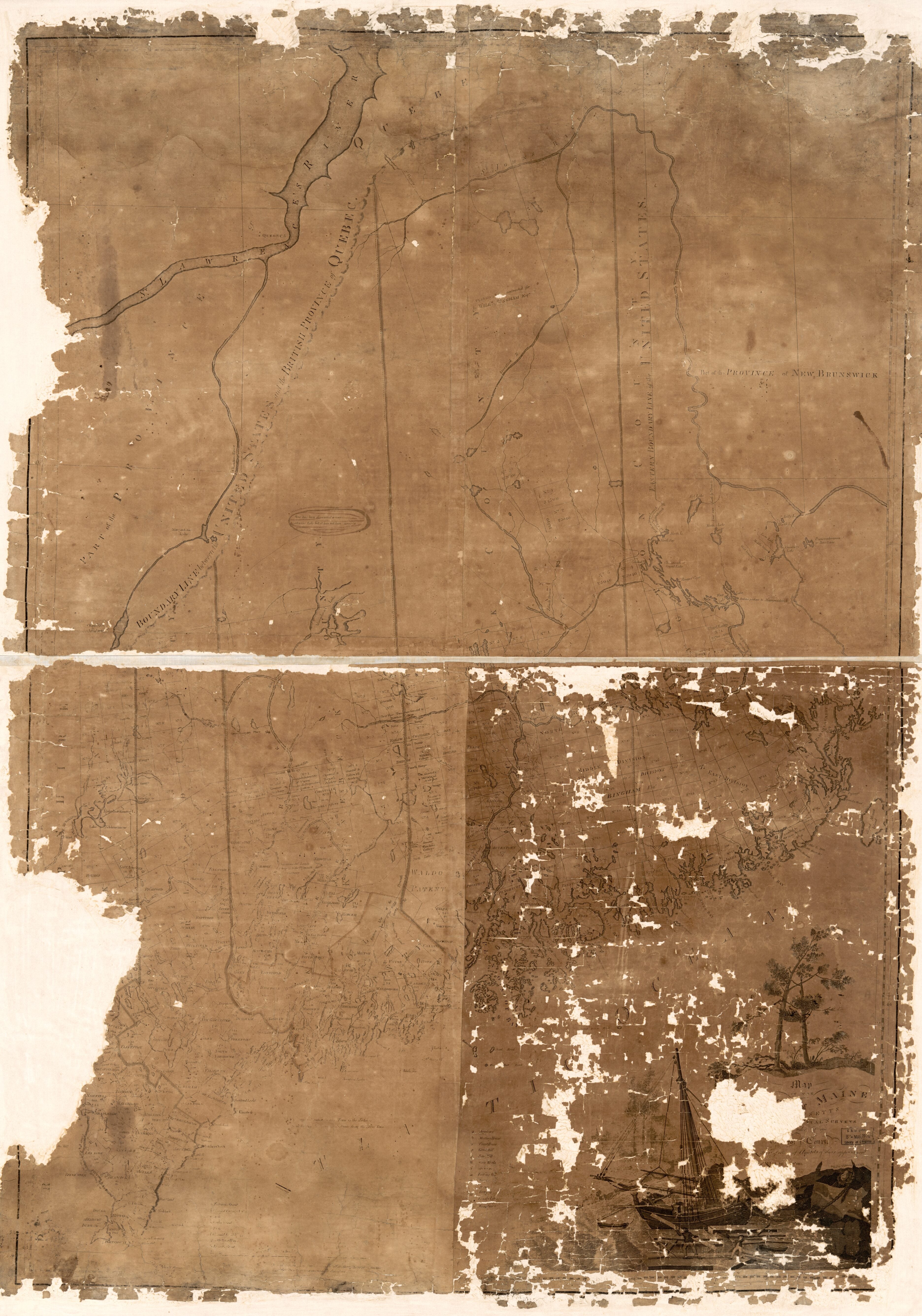 This old map of Map of the District of Maine, Massachusetts, Compiled from Actual Surveys from 1800 was created by Osgood Carleton in 1800