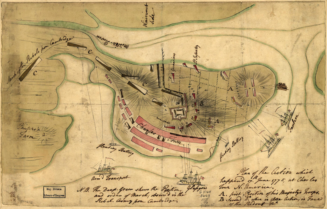 This old map of Plan of the Action Which Happen&