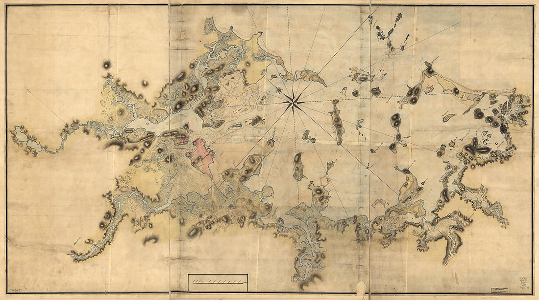 This old map of Boston Harbour, With the Surroundings, &amp;c from 1770 was created by John Hills in 1770