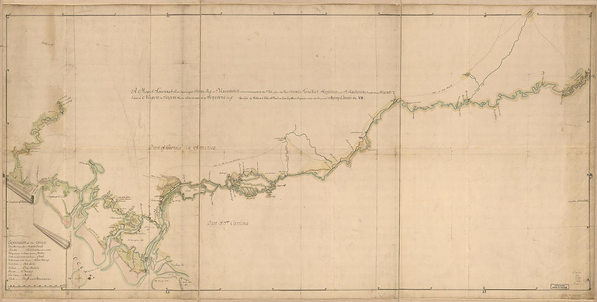 Bluff, Or Nexttobethell, Which Continueth to the Sea; Also, the Four Sounds Savañah, Warsaw, Hossabaw, and St. Katharines, With Their Islands; Likewise Neuport, Or Serpent River, From Its Mouth to Benjehova Bluff in 1752 by Relic Map Company