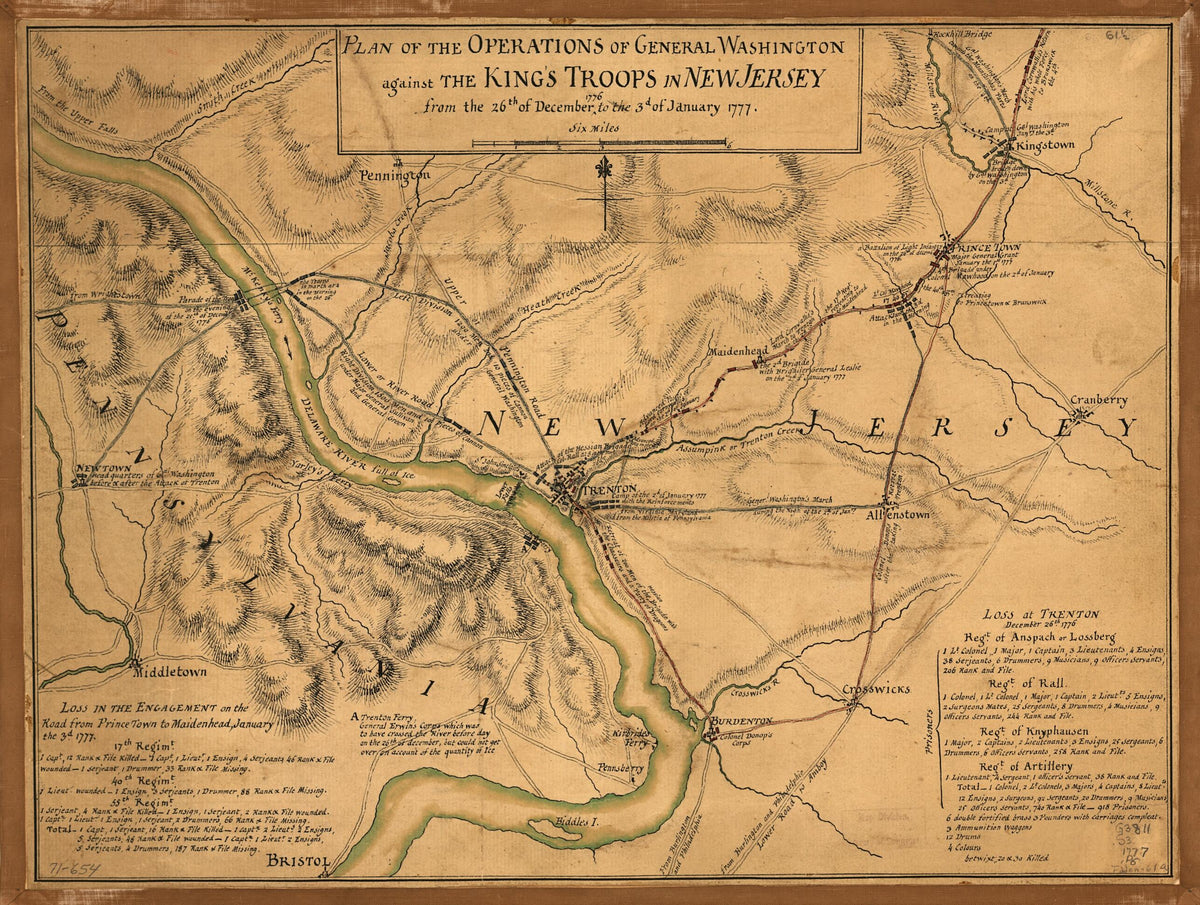 Plan of the Operations of General Washington Against the King&