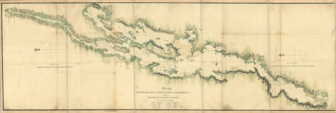 This old map of Plan, Lake Champlain from Fort St. John&