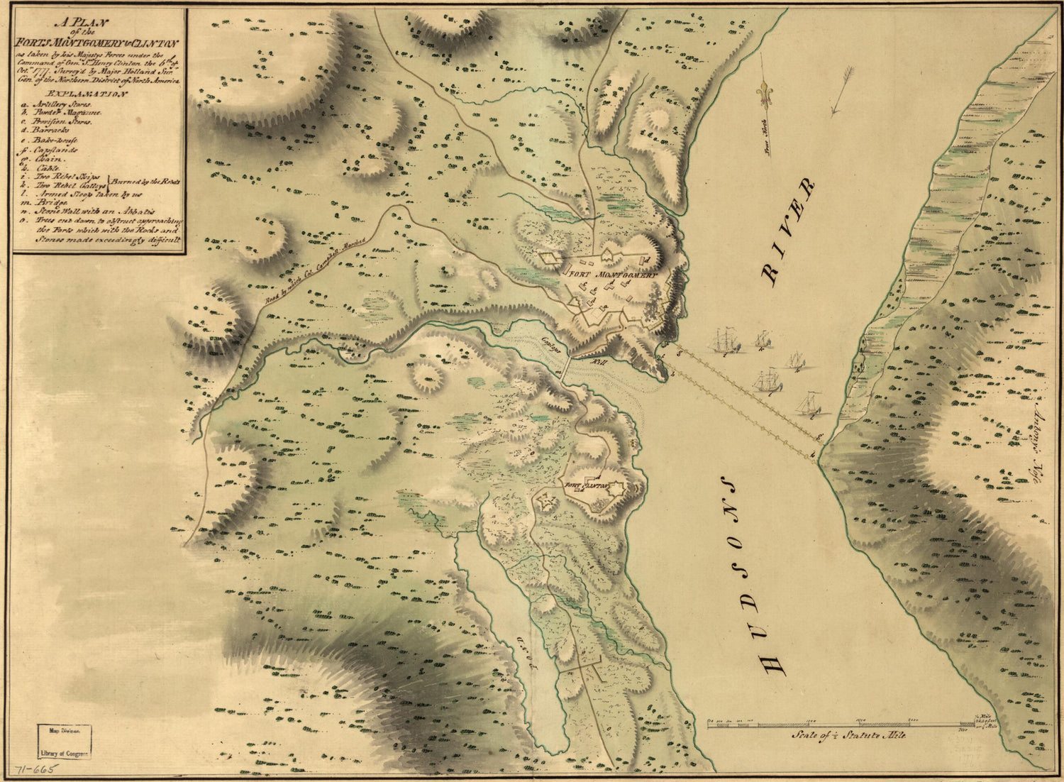 This old map of A Plan of the Forts Montgomery &amp; Clinton As Taken by His Majesty&