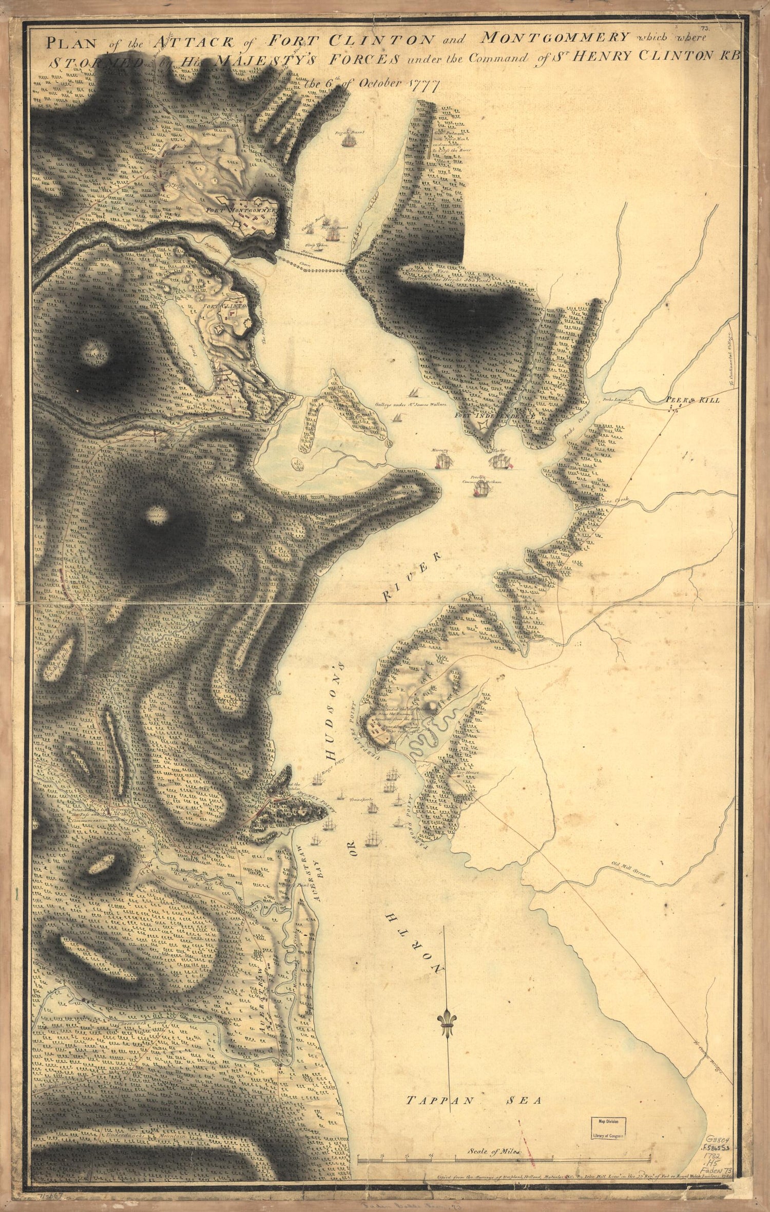 This old map of Plan of the Attack of Fort Clinton and Montgomery Which Where sic Stormed by His Majesty&