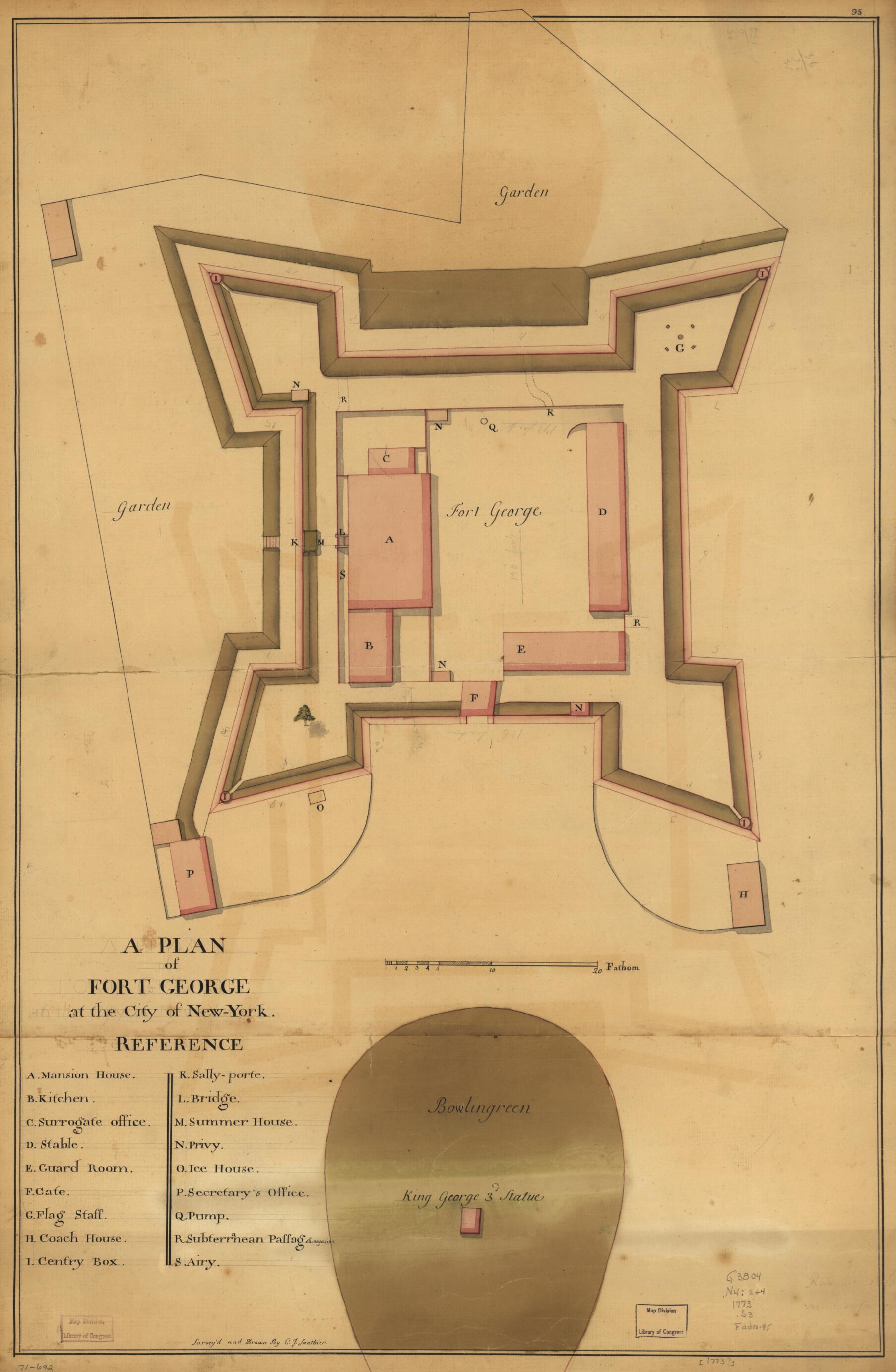 This old map of York from 1773 was created by Claude Joseph Sauthier in 1773