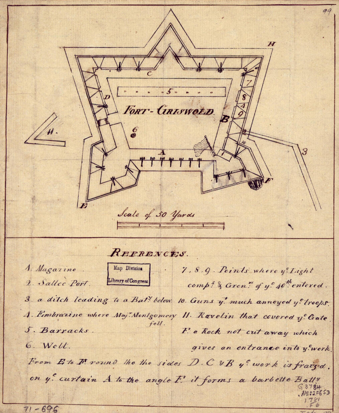 This old map of Griswold from 1781 was created by  in 1781