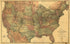 Map Exhibiting the Several Pacific Railroads 1883 by Relic Map Company