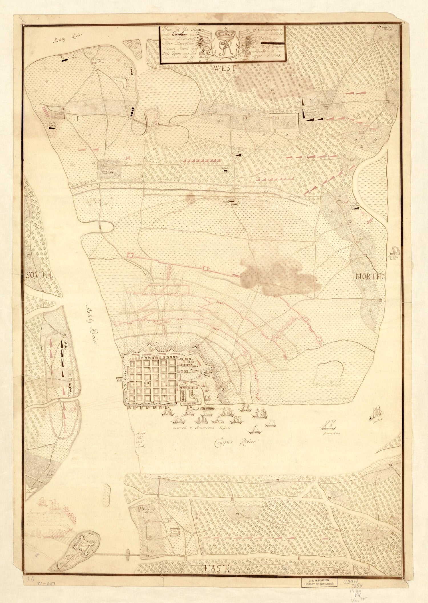 This old map of Crieff As Chief Ingener, This Town Was Surrendered With Capitulation the 12. May from 1780 After 6 Weeks and 3 Days Siege was created by Patrick Fennigan in 1780