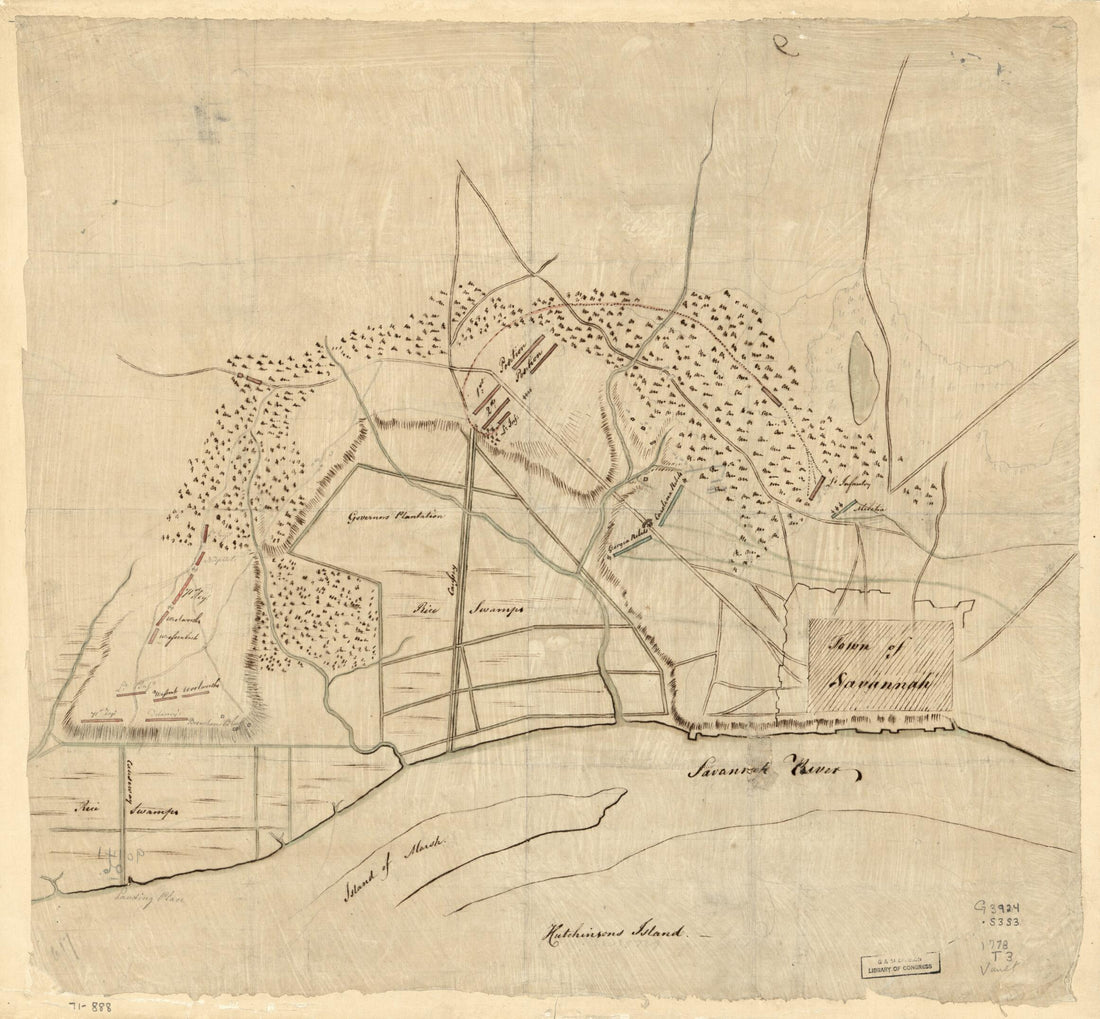 This old map of Taking of Savannah In Dec. from 1778 was created by  in 1778