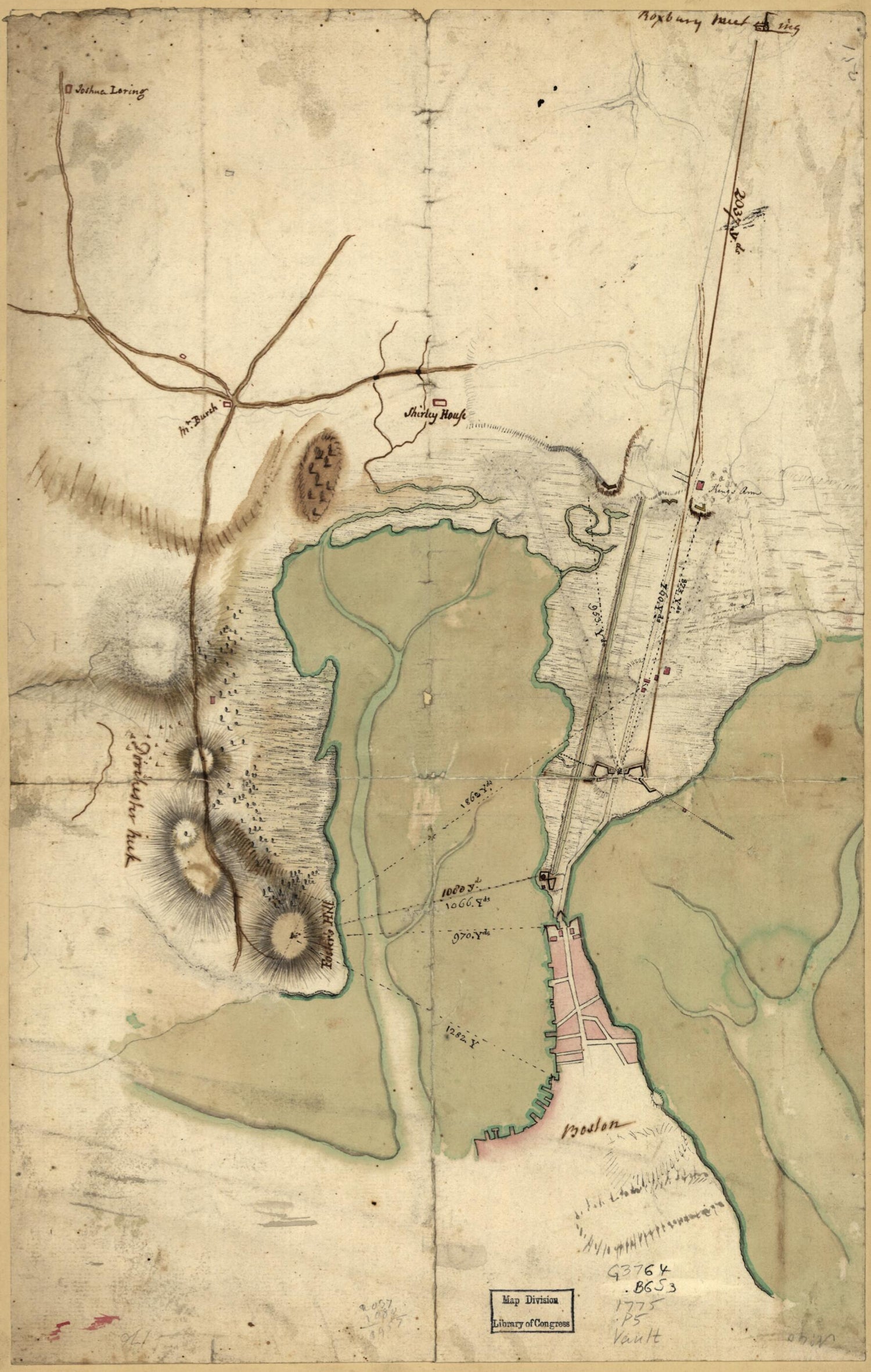 This old map of Plan of the Neck and Environs from 1775 was created by  in 1775