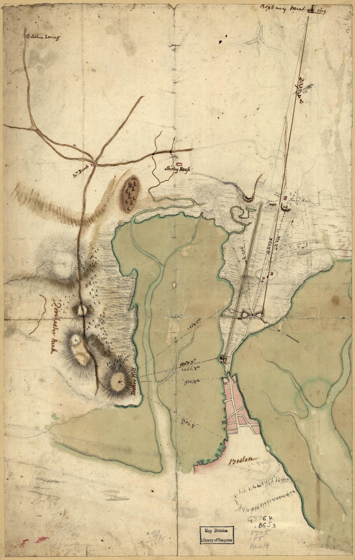Plan of the Neck and Environs 1775 by Relic Map Company