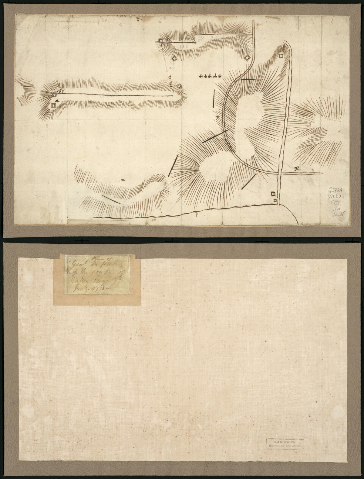 Plan of Genl Du Portail. Plan of the Position of Valley Forge After Jany. 1778 by Relic Map Company