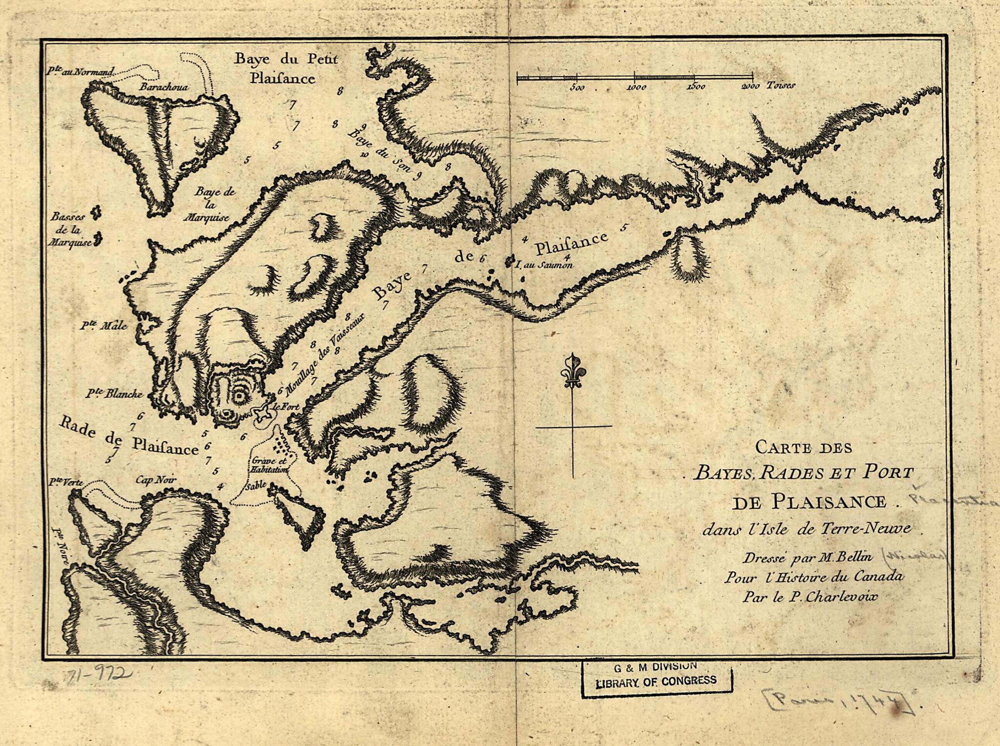 This old map of Neuve from 1755 was created by Jacques Nicolas Bellin,  François-Xavier De in 1755